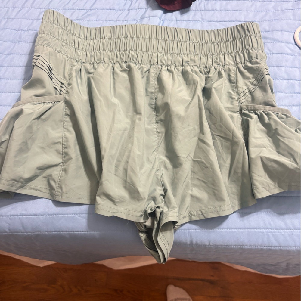 Light blue High-Waisted Shorts
